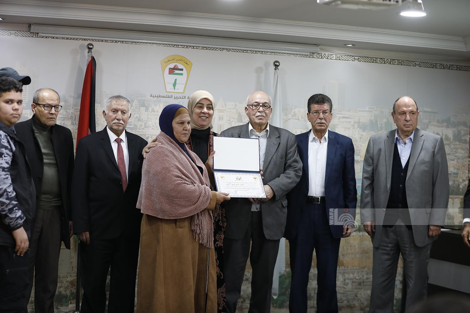 جانب من تكريم الأسرى المحررين ( تصوير: مصطفى أبو دية/وفا)